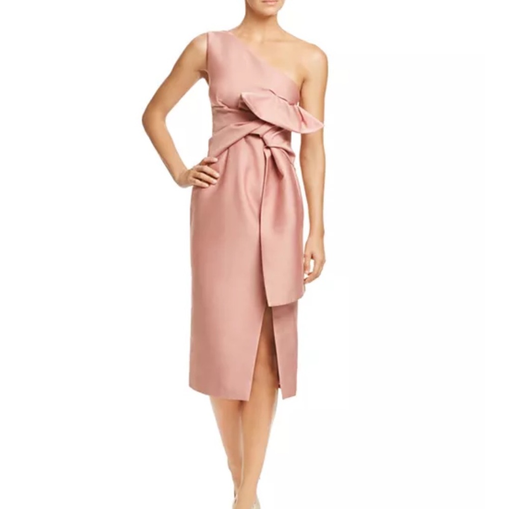 KEEPSAKE the Label Pink Asymmetrical One Shoulder Dress